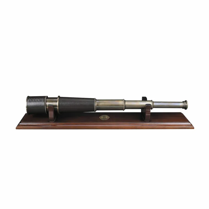 Authentic Models Fernrohr Bronzed mit Ständer, Spähglas, Teleskop, Metall, Holz, Glas, KA023F Bestseller