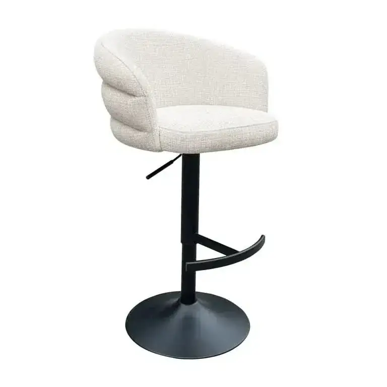 Bestseller Richmond Interiors Drehbarer Barstuhl Nikki beige chenille (Niagara 902 beige)