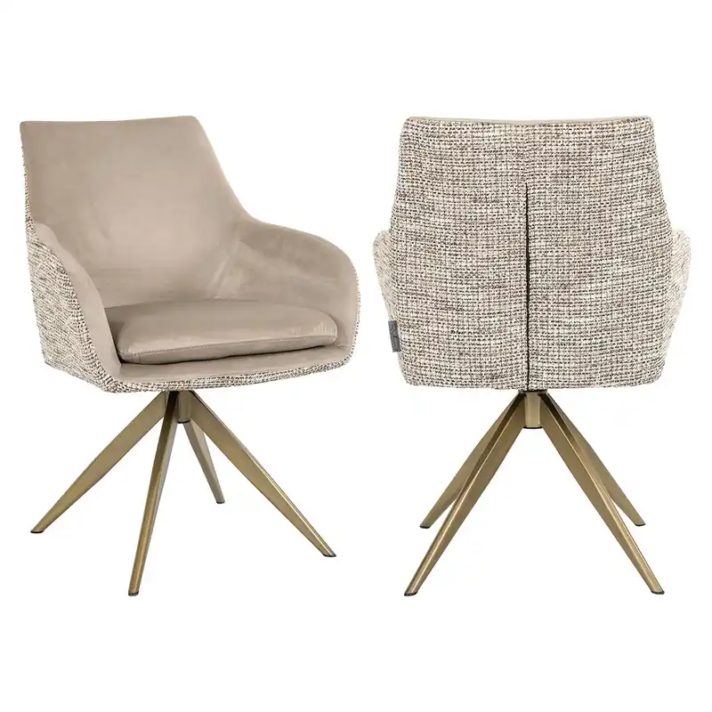 Meistverkauft Richmond Interiors Drehstuhl Lisonne be trendy nature / khaki velvet (Be Trendy 01 Nature)