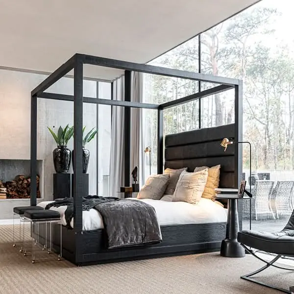 Sichere Zahlung Artwood HUNTER Himmelbett schwarz