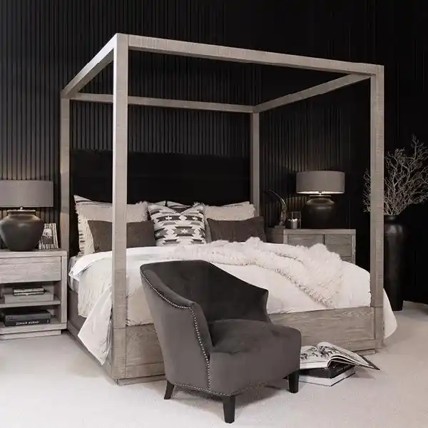 Artwood HUNTER Himmelbett Antique Grey Ausverkauf