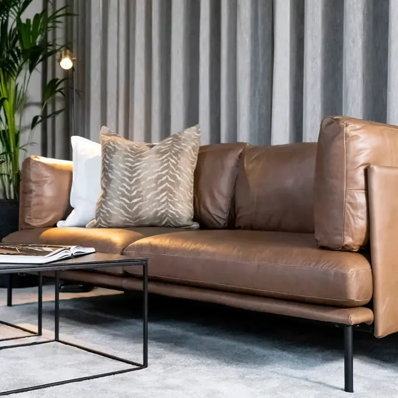 Artwood Ledersofa Brioche braun Preiswert