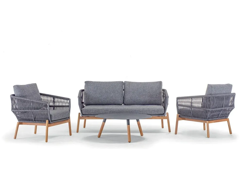 Günstig Grattoni Alicante Gartenlounge Set Sand Anthrazit