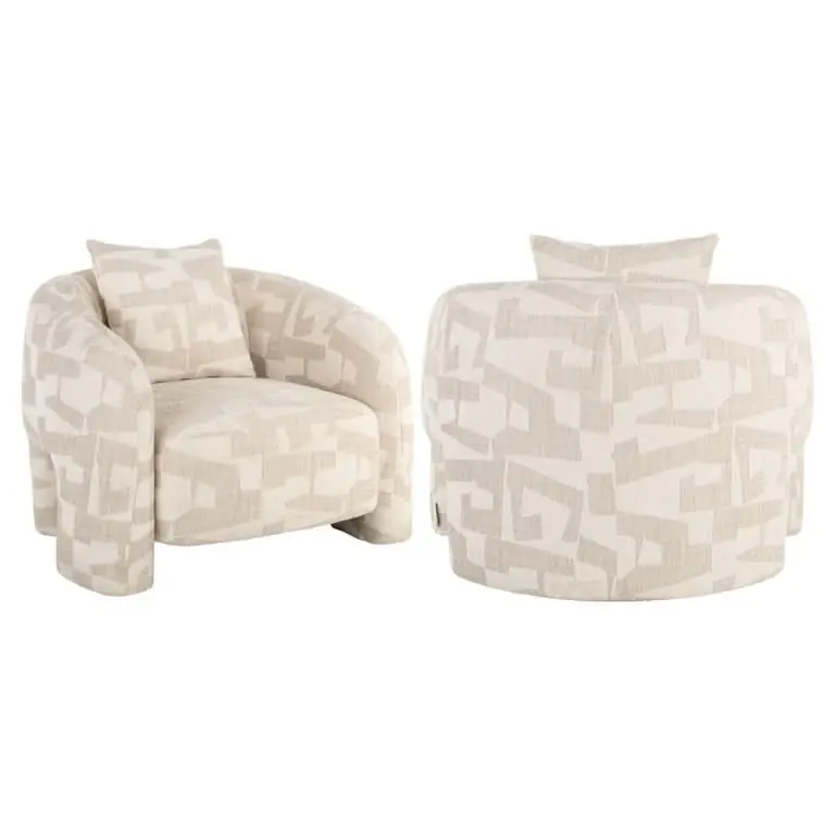 Richmond Interiors Loungesessel Tuscany – Beige Graffic Neue Ware