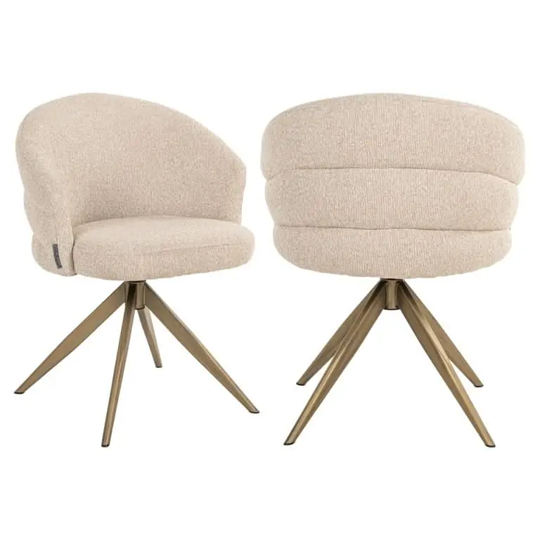 Richmond Interiors Drehstuhl Zendaya – Biscotti (Flammhemmend) Letzte Chance