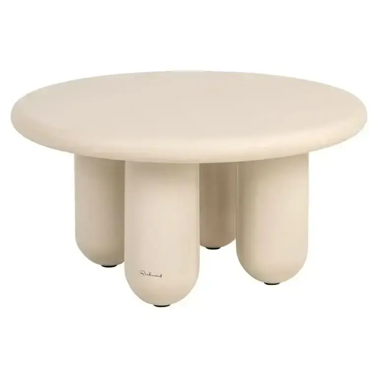 Richmond Interiors Couchtisch Calma – Ø80 cm (Beige) Schneller Versand
