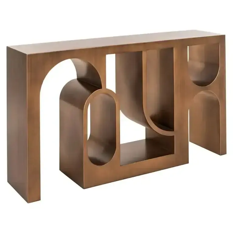 Top-Preis Richmond Interiors Konsolentisch Lugano – Brushed Gold
