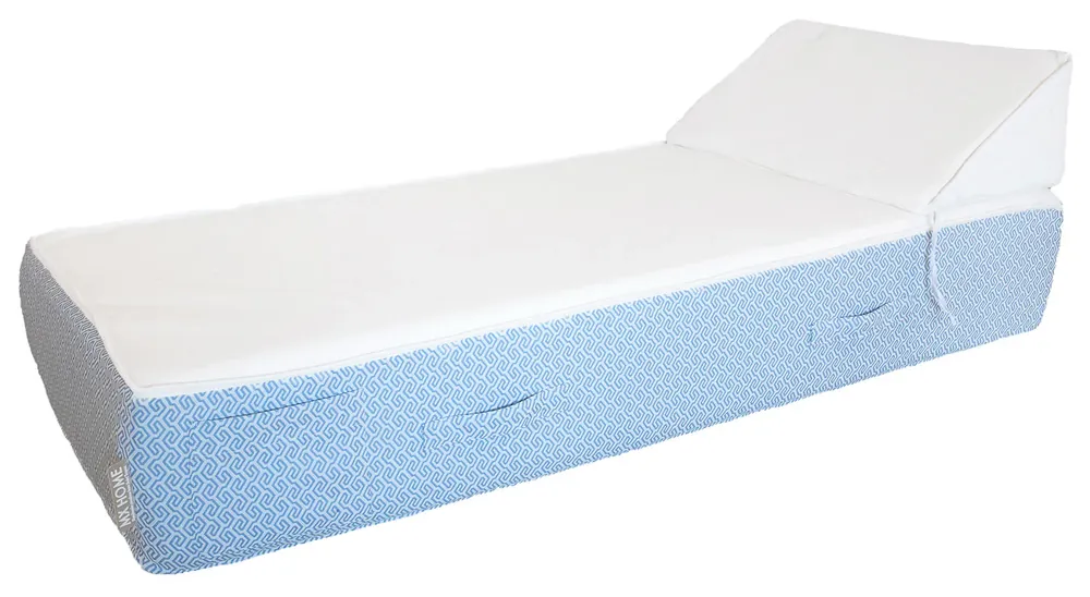 MXHOME Sonnenliege weiß und blau - Outdoor Online Kaufen