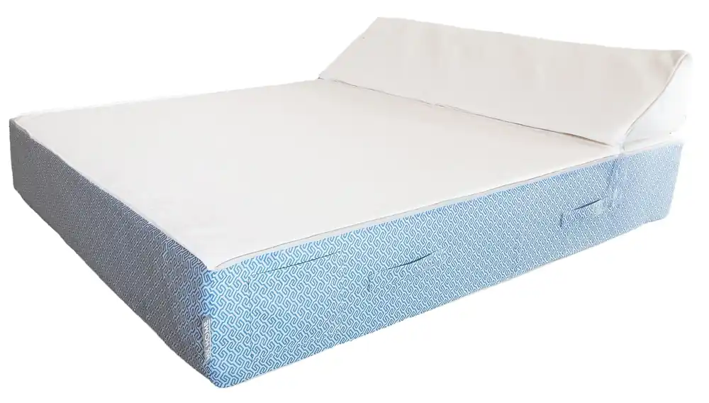 MXHOME Sonnenliege aus weißem und blauem Schaumstoff - Outdoor Knallerangebot