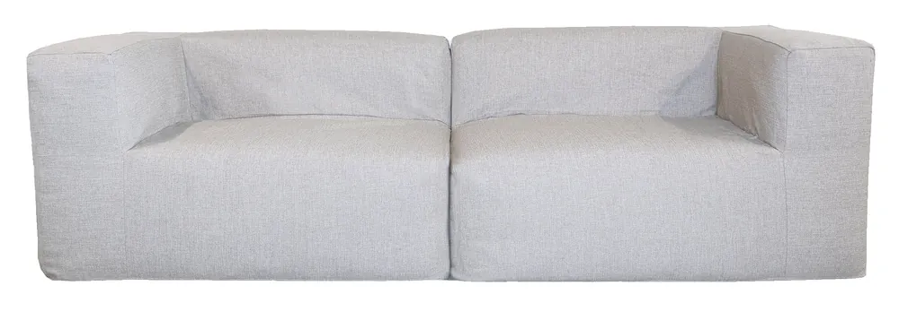 MXHOME Anreihbares Sofa - Abnehmbarer 3-Sitzer- Leineneffekt Taupe - Outdoor Sonderaktion