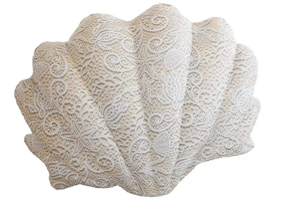 MXHOME Muschelkissen - Motiv „Spitzeneffekt“. Preisreduziert