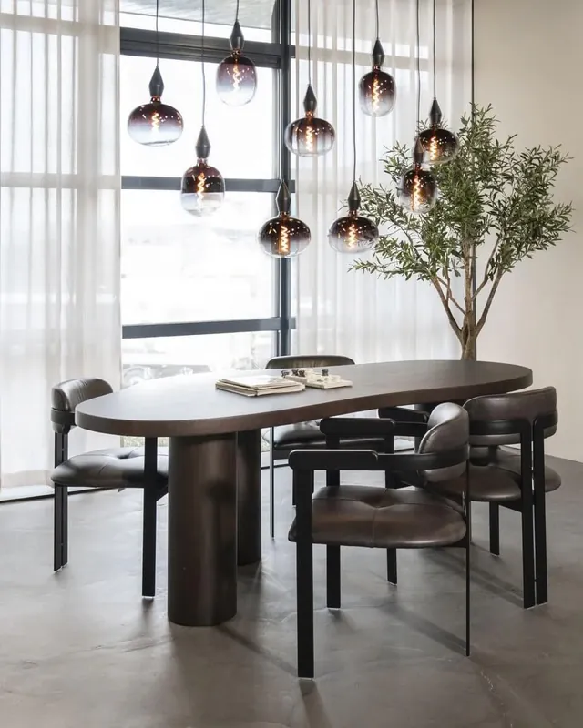 Eleonora Esstisch BOBBIE organisch 215 x 110 cm Wallnuss Expressversand