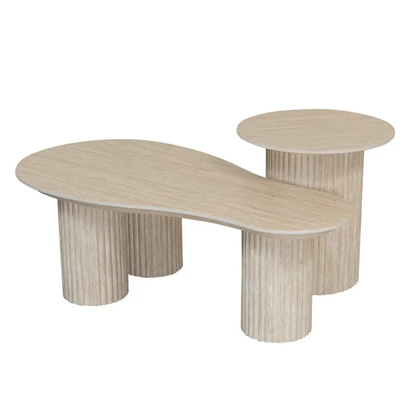 Billig Pole to Pole Couchtisch Craft Keramik & MDF, Travertin-Optik