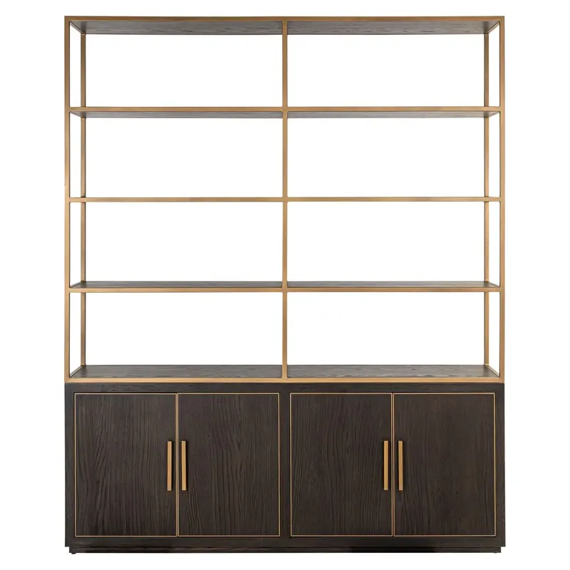 Sonderangebot Richmond Interiors – Offenes Regal Carter brown large 4-türig