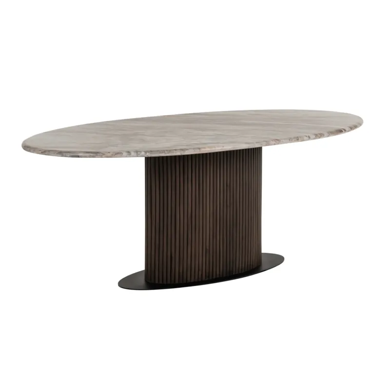 Geprüft Richmond Interiors – Esstisch Rasford dark brown oval 200