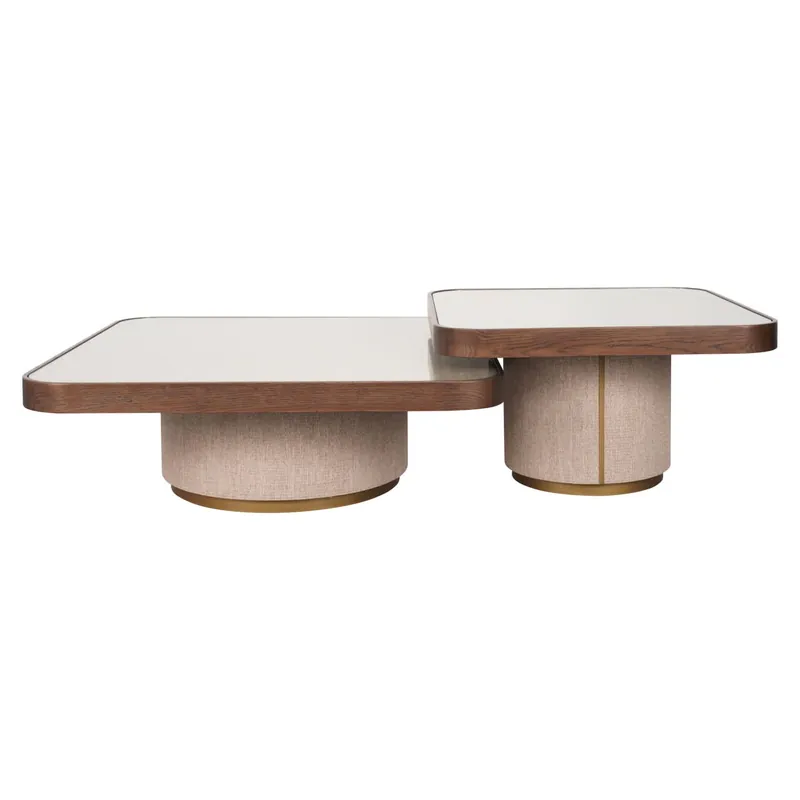 Richmond Interiors – Couchtisch Willox Brown (2er-Set, inkl. Glasplatte) Sofort Bestellen