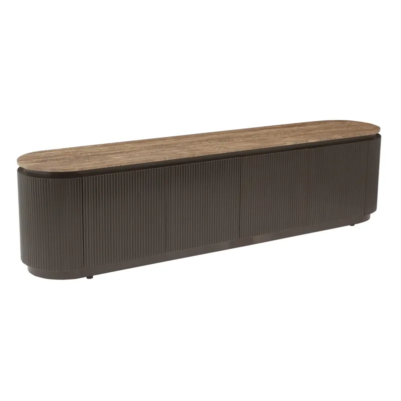Angebot Richmond Interiors – TV-Board Russo Brown 4-türig