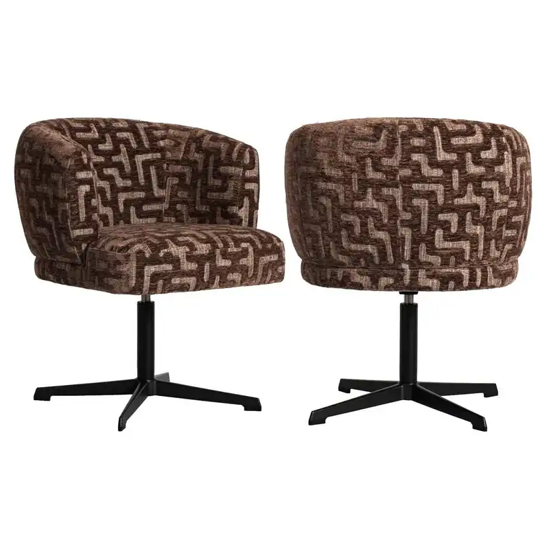 Jetzt Kaufen Richmond Interiors Esszimmerstuhl Dinan brown labyrinth fire retardant