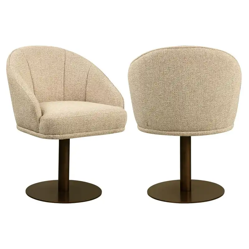 Richmond Interiors Esszimmerstuhl Beverly natural fancy swivel Neue Kollektion