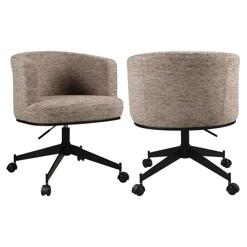 Meistverkauft Richmond Interiors Esszimmerstuhl Rochenne mocca linear swivel on wheels