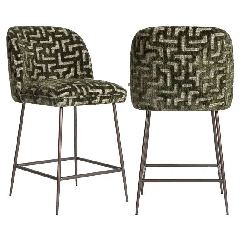 Richmond Interiors Thekenstuhl Pullitzer moss labyrinth Preisreduziert