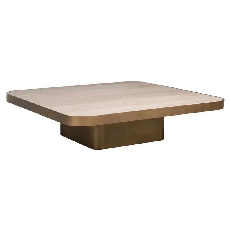 Preisknaller Richmond Interiors Couchtisch Claridge beige 100x100 (cumulus)
