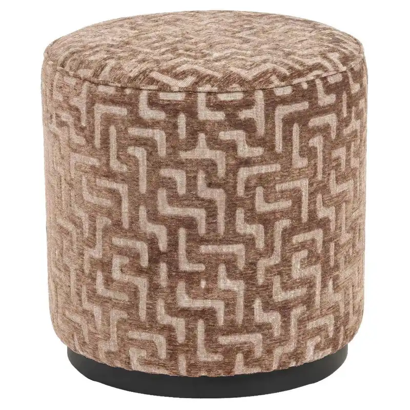 Jetzt Kaufen Richmond Interiors Hocker & Fußbank Lexie brown labyrinth 45Ø