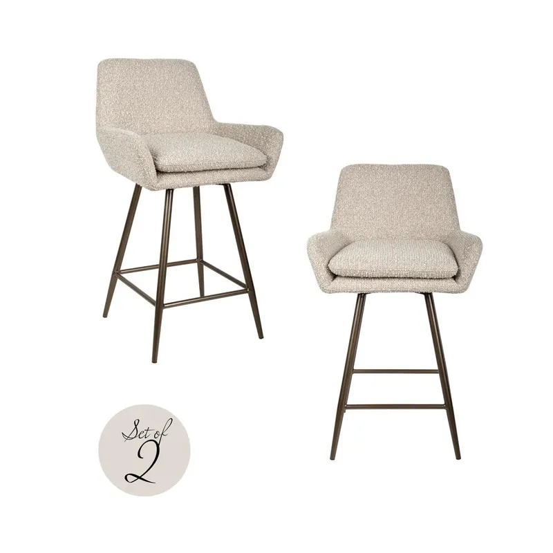 Geprüft Richmond Interiors Thekenstuhl Linsey natural chunky (Set of 2)