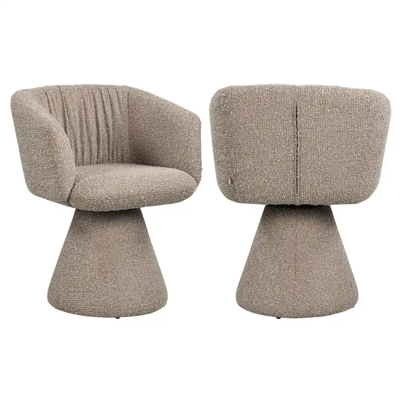 Richmond Interiors Esszimmerstuhl Madeline mocca chunky swivel Zertifiziert