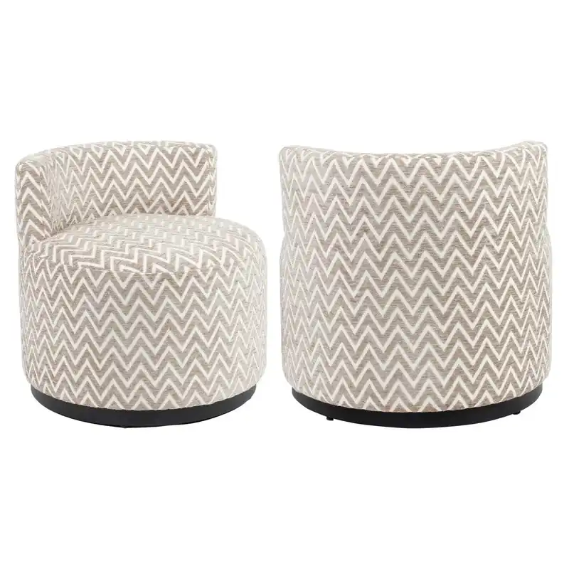 Kracherpreis Richmond Interiors Lounge Stuhl Franny sand chevron
