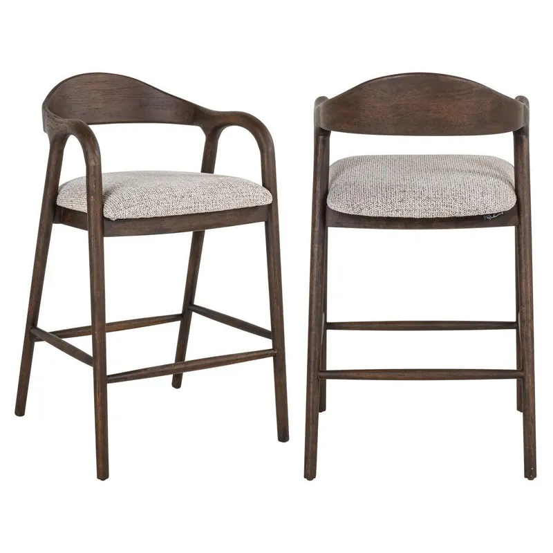 Richmond Interiors Thekenstuhl Mihara mocca fancy fire retardant Solange Der Vorrat Reicht