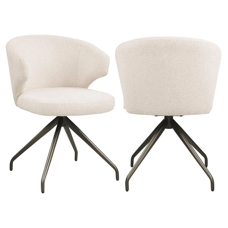 Letzte Chance Richmond Interiors Esszimmerstuhl Milly biscotti swivel