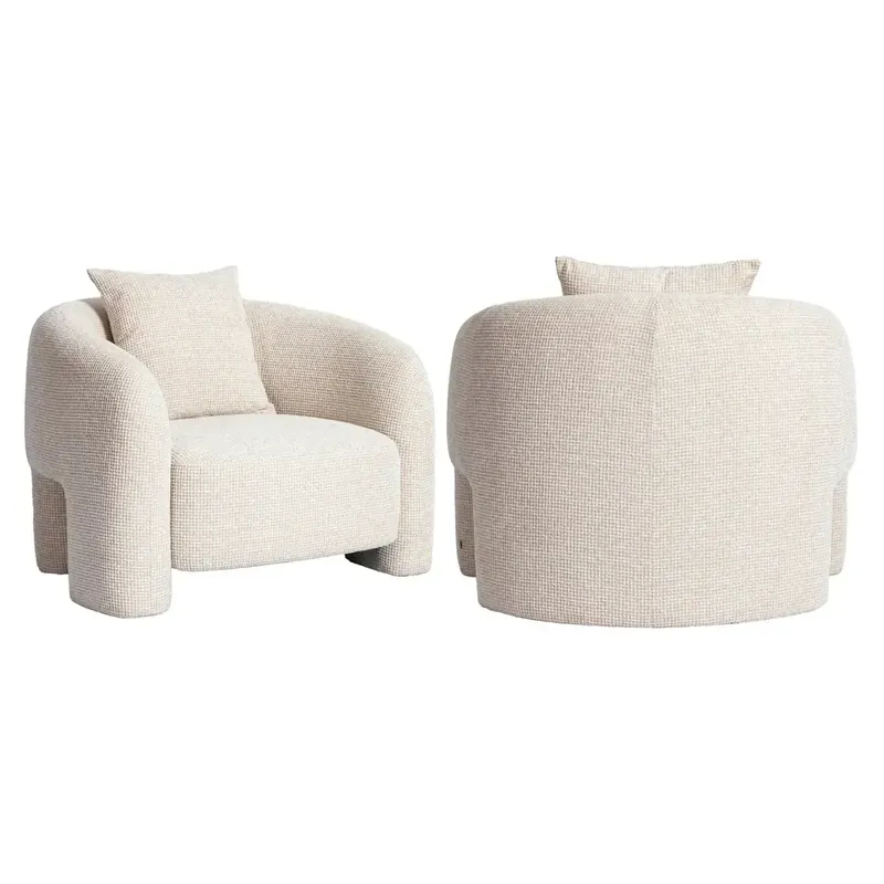 Richmond Interiors Lounge Stuhl Tuscany beige blockweave Meistverkauft