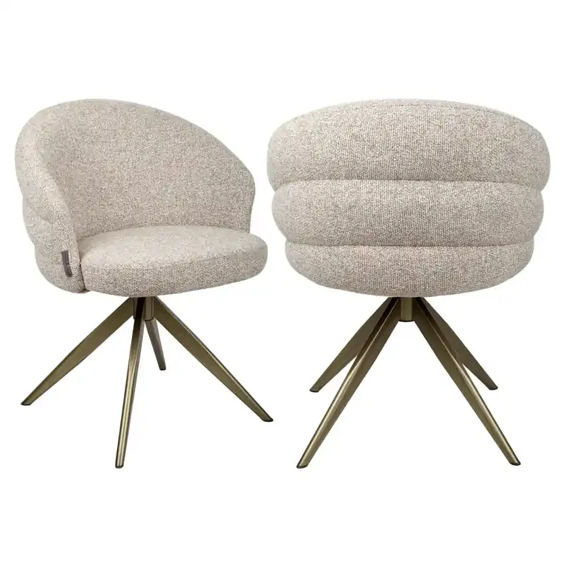 Richmond Interiors Esszimmerstuhl Zendaya cayenne brown swivel fire retardant Direktkauf