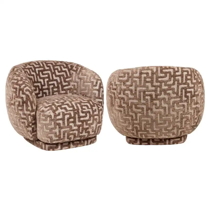 Richmond Interiors Lounge Stuhl Negreslo brown labyrinth Preiswert