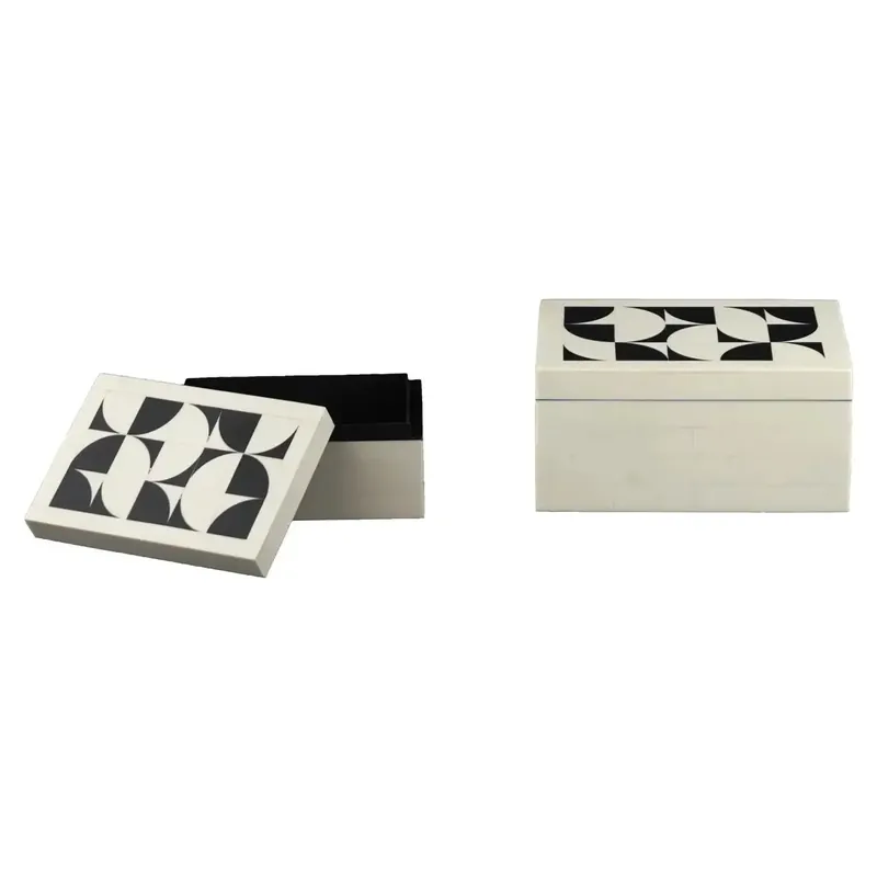 Richmond Interiors Aufbewahrungsbox Flake white (Set of 2) Wochenendangebot