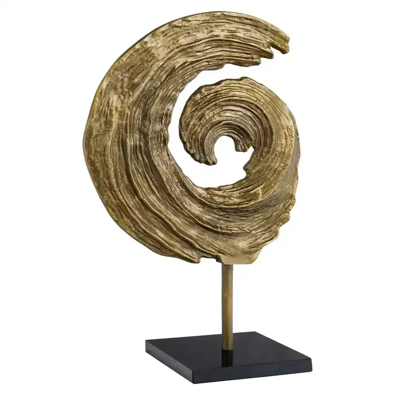 Richmond Interiors Dekoratives Objekt Swirl brass antique large Schneller Versand