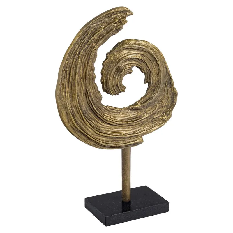 Richmond Interiors Dekoratives Objekt Swirl brass antique Knallerangebot