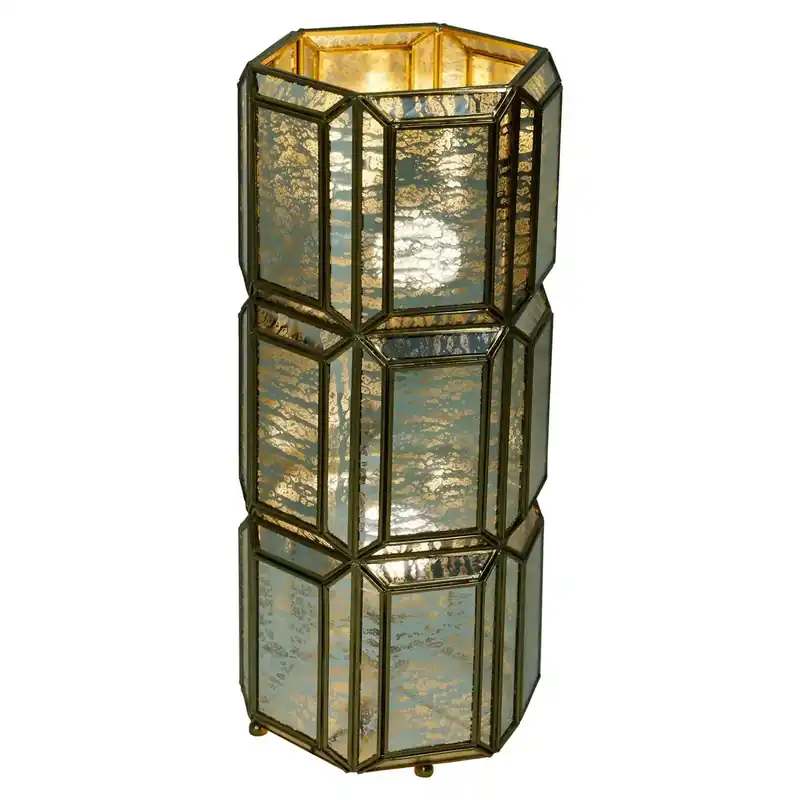 Richmond Interiors Tischlampe Yael brass antique Zertifiziert