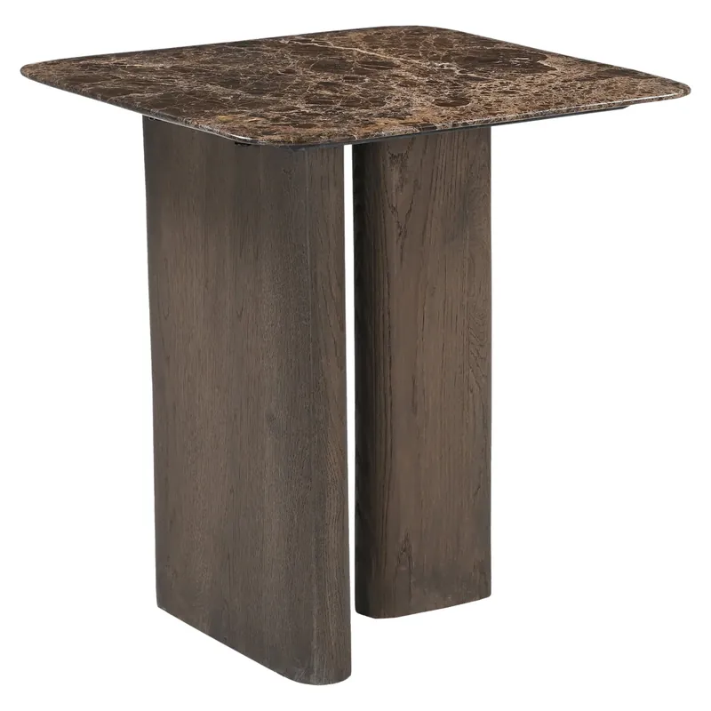 Preisreduziert Richmond Interiors Beistelltisch Castello Smoked charchoal marble top