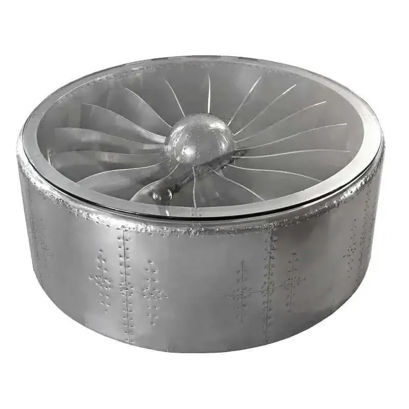 Saisonangebot Hazenkamp Flugzeug Couchtisch 128x128x42cm Propeller