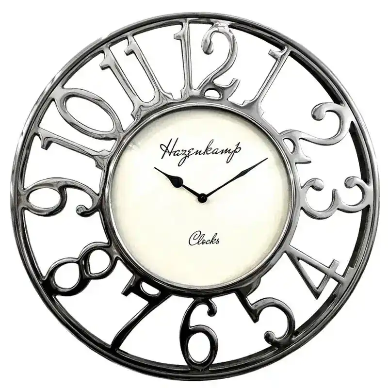 Markenware Hazenkamp Wanduhr Uhr Hazenkamp Edelstahl Design Luxus