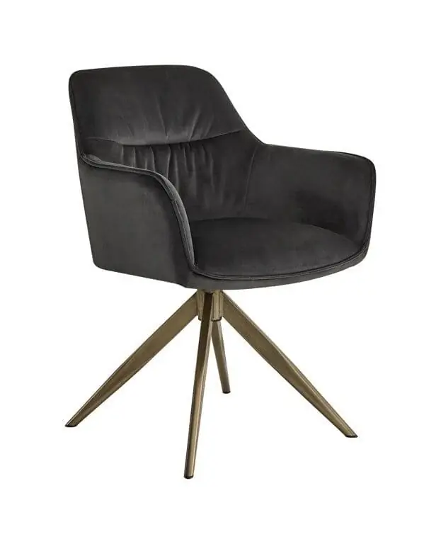 Richmond Interiors Esszimmerstuhl Design Arm Chair Fire Retardant White Chenille Khaki Anthrazit Jetzt Kaufen