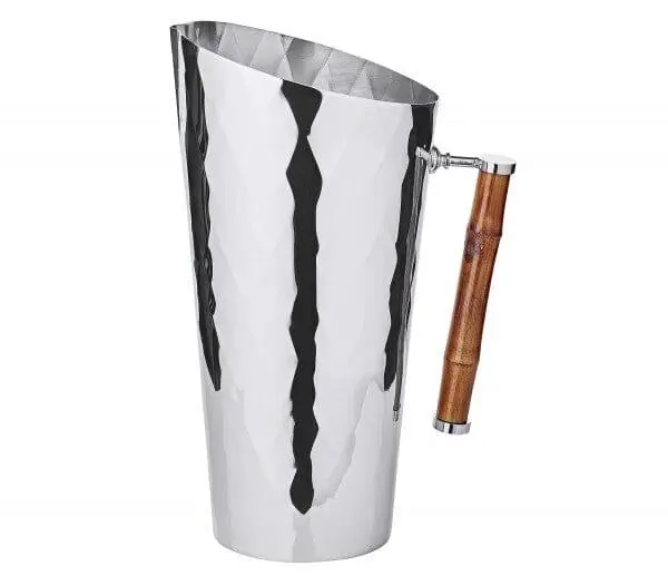Top-Preis Edzard Krug Jana mit Bambusgriff, Edelstahl glänzend vernickelt, Höhe 25 cm