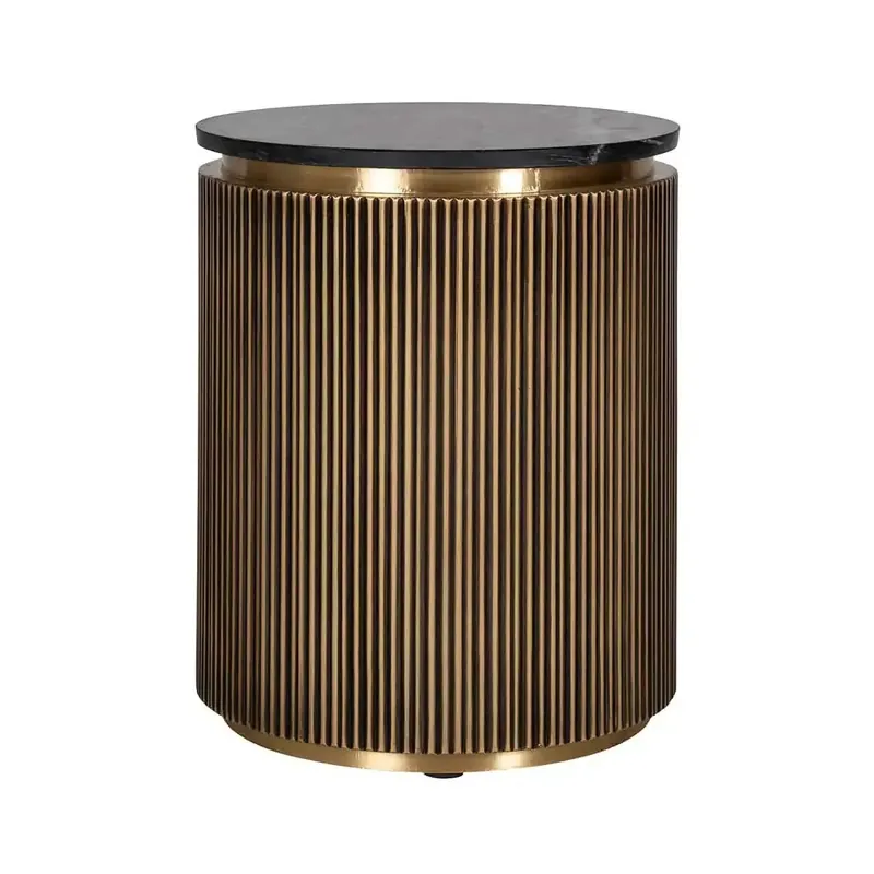 Richmond Interiors Ironville Beistelltisch Coffe Table 50Ø Gold Preisknaller