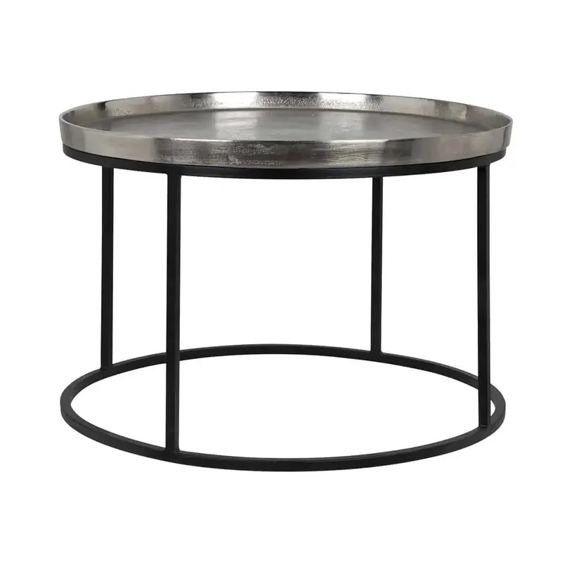 Mega-Angebot Richmond Interiors Couchtisch Lyam aluminium Silber 70Ø