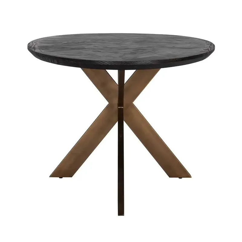 Richmond Interiors Esstisch Blackbone brass 140Ø Angebot