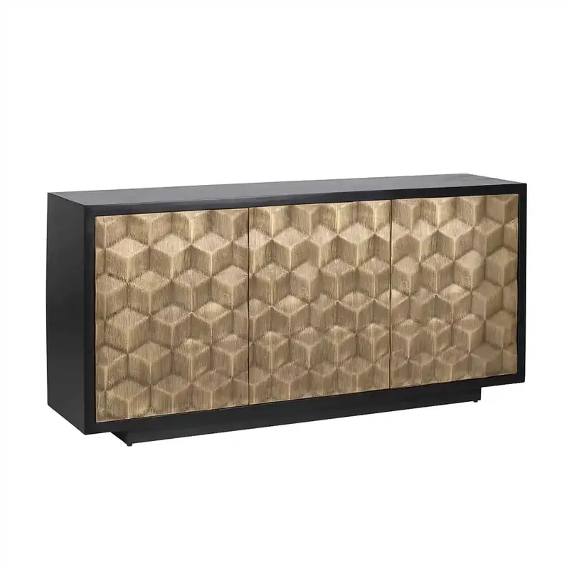 Richmond Interiors Esher Sideboard 3-türig (Schwarz) Echt