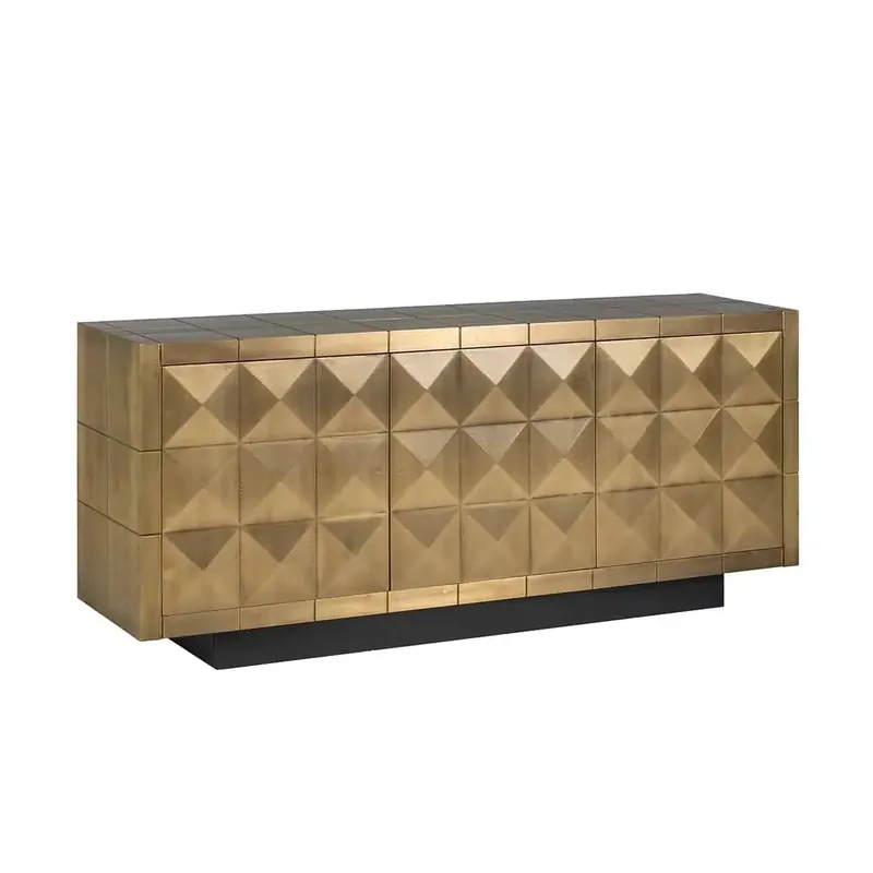 Richmond Interiors Sideboard Anrichte Collada 3-türig (Gold) Sonderangebot
