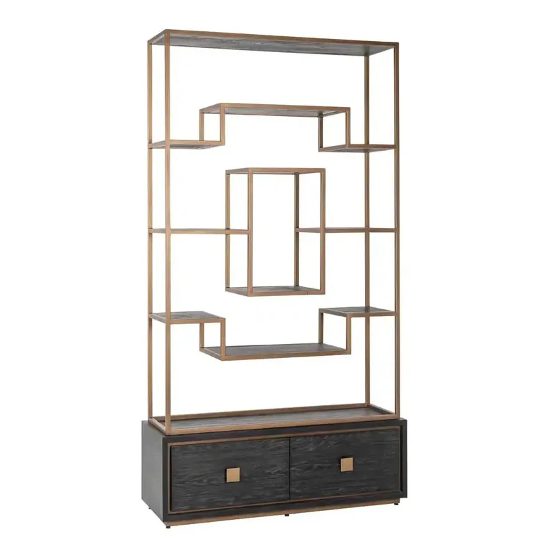 Richmond Interiors Wandschrank Hunter 2-Schubladen (Schwarz rustikal) Angebot